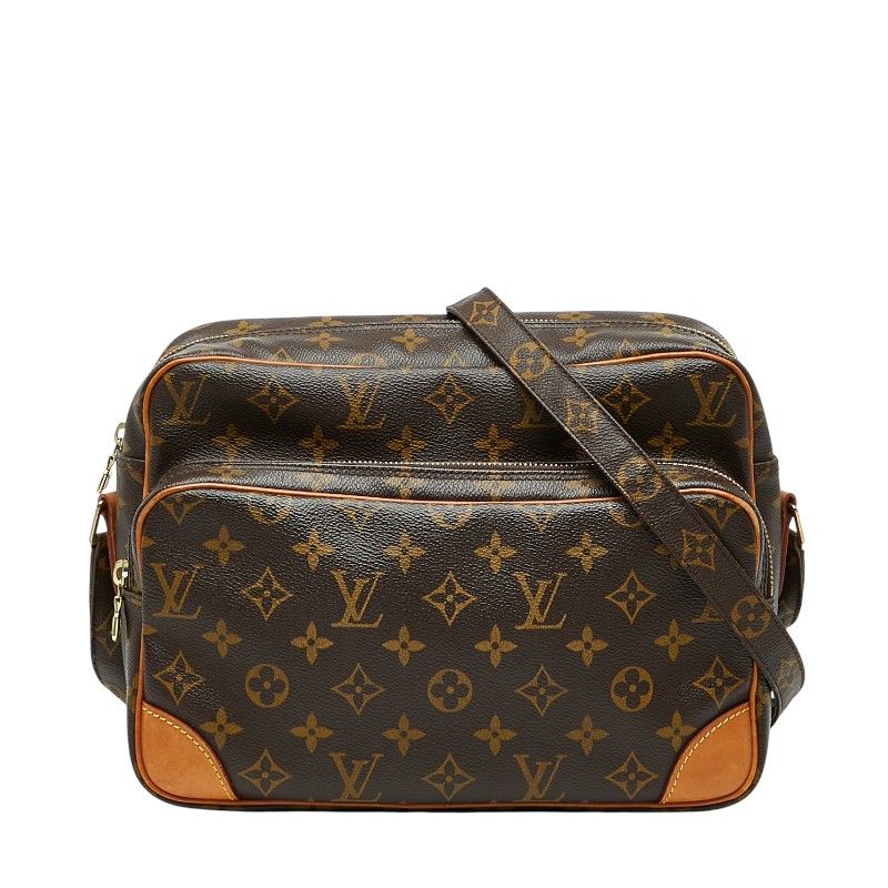Louis Vuitton Monogram Nile Crossbody Shoulder Bag M45244 Brown PVC Leather