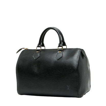 Louis Vuitton Epi Speedy 30 Handbag Boston Bag M59022 Noir Black Leather Women
