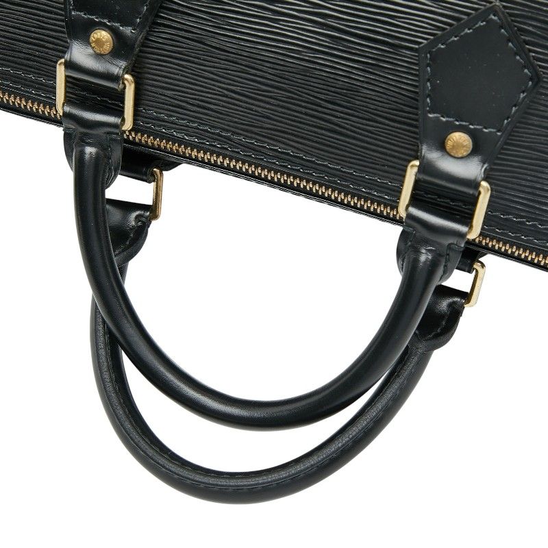 Louis Vuitton Epi Speedy 30 Handbag Boston Bag M59022 Noir Black Leather Women