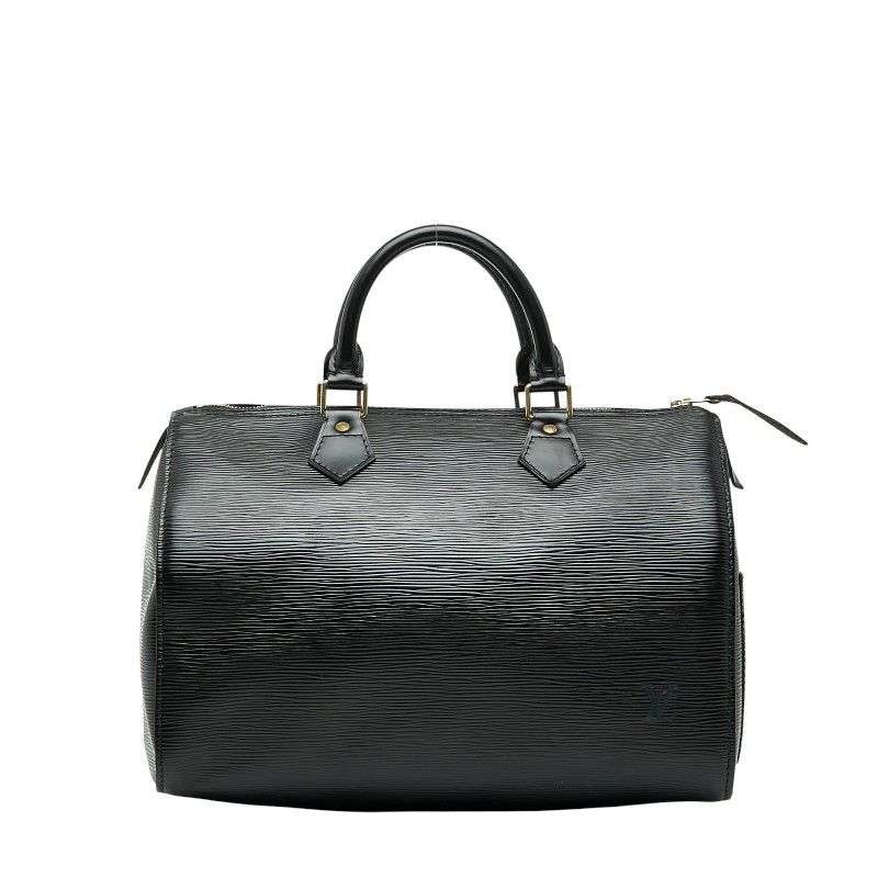 Louis Vuitton Epi Speedy 30 Handbag Boston Bag M59022 Noir Black Leather Women