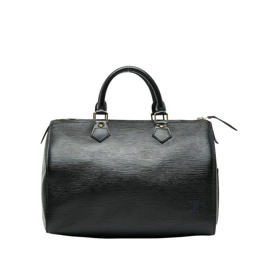 Louis Vuitton Epi Speedy 30 Handbag Boston Bag M59022 Noir Black Leather Women