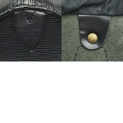 Louis Vuitton Epi Speedy 30 Handbag Boston Bag M59022 Noir Black Leather Women