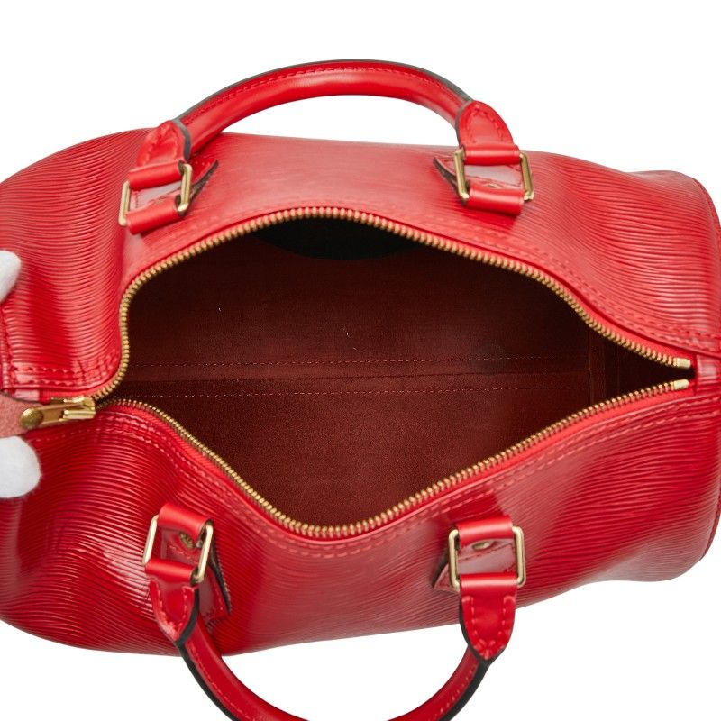 Louis Vuitton Epi Speedy 30 Handbag Mini Boston Bag M43007 Castilian Red