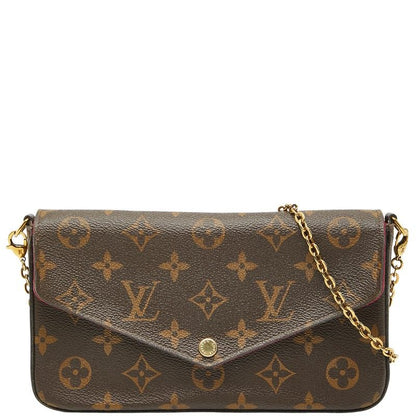 Louis Vuitton Monogram Pochette Felicie Chain Shoulder Bag Pouch Clutch Bag