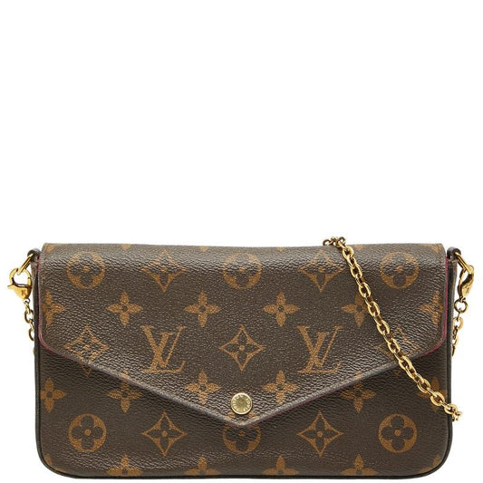 Louis Vuitton Monogram Pochette Felicie Chain Shoulder Bag Pouch Clutch Bag