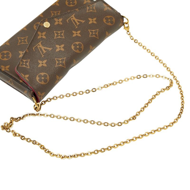 Louis Vuitton Monogram Pochette Felicie Chain Shoulder Bag Pouch Clutch Bag