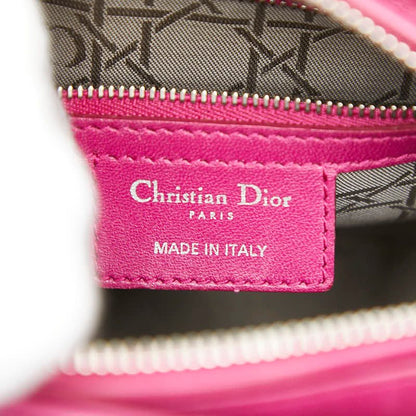 Dior Canage Lady Dior Handbag Shoulder Bag 2way Purple Pink Leather Women's Dior