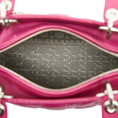 Dior Canage Lady Dior Handbag Shoulder Bag 2way Purple Pink Leather Women's Dior