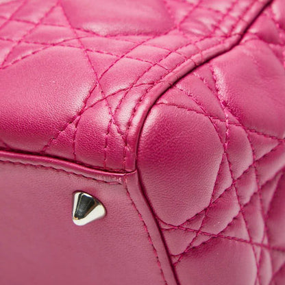Dior Canage Lady Dior Handbag Shoulder Bag 2way Purple Pink Leather Women's Dior