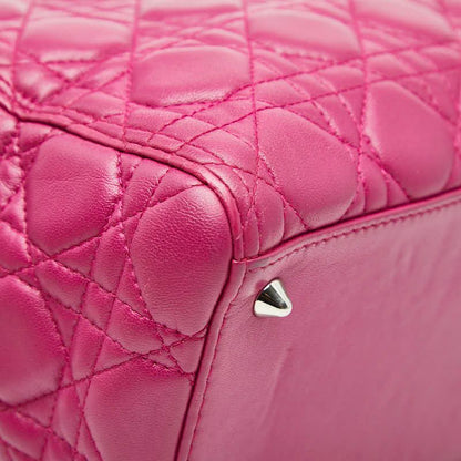 Dior Canage Lady Dior Handbag Shoulder Bag 2way Purple Pink Leather Women's Dior