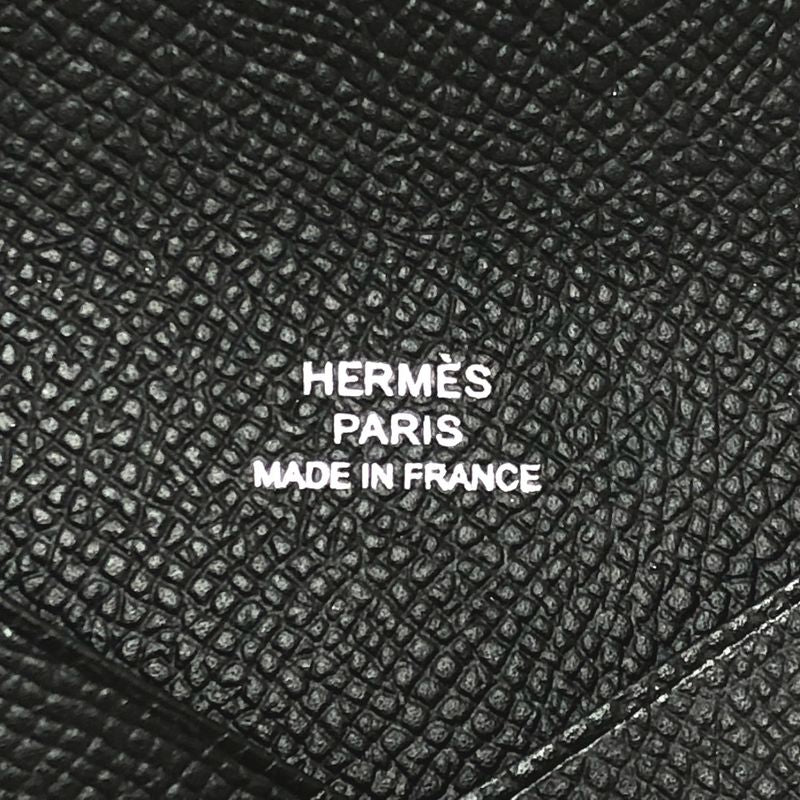 Hermes Card Case Calvi Epson Black
