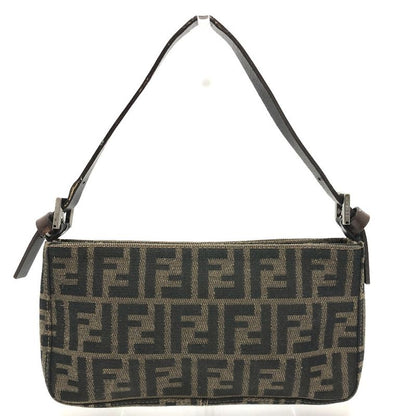Fendi Accessory Pouch Zucca Pattern FF Logo Canvas Brown
