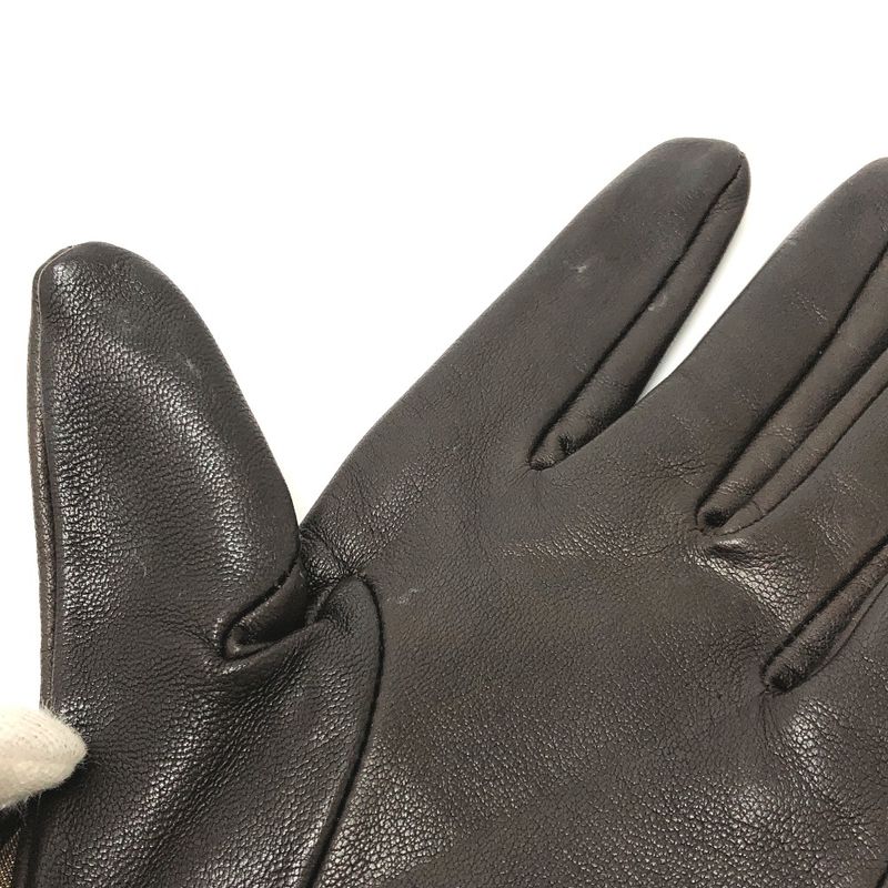 Fendi Gloves Zucca Pattern FF Logo Canvas Brown