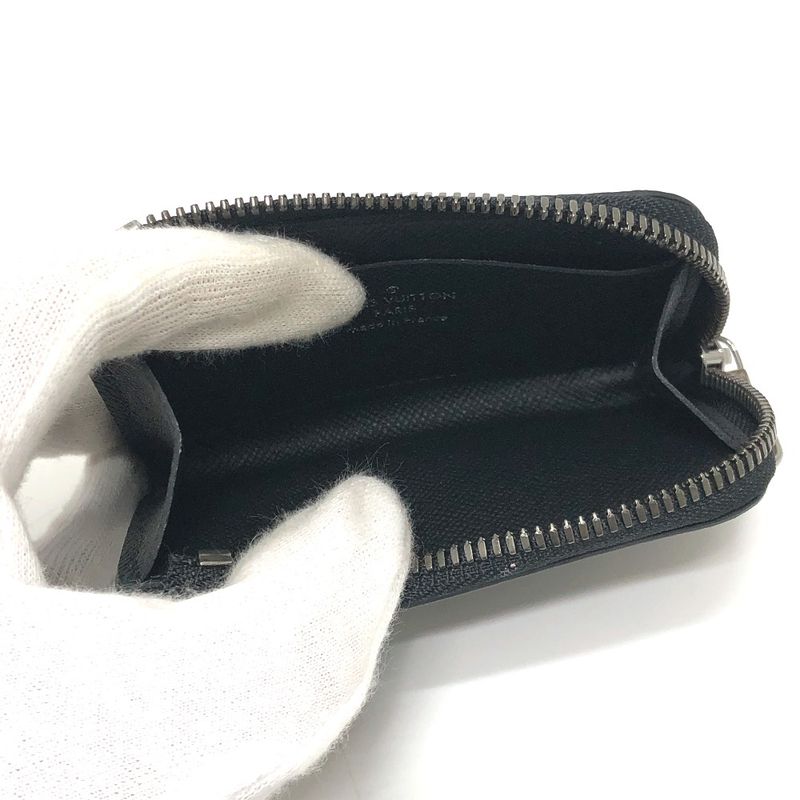 Louis Vuitton Coin Case Porte Monejour M63536 Monogram Eclipse Canvas Black