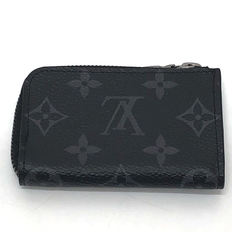 Louis Vuitton Coin Case Porte Monejour M63536 Monogram Eclipse Canvas Black