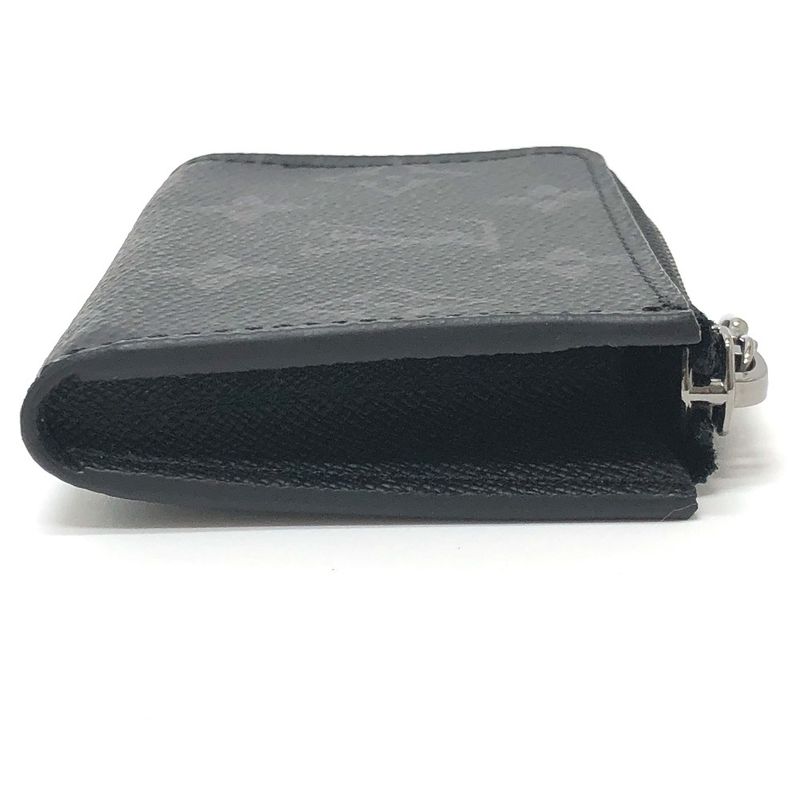 Louis Vuitton Coin Case Porte Monejour M63536 Monogram Eclipse Canvas Black