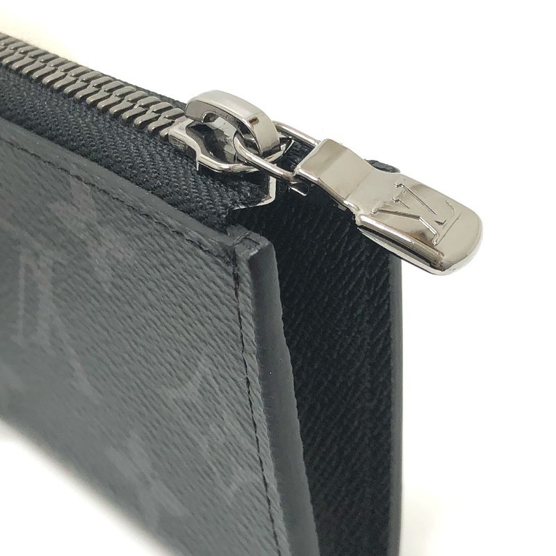 Louis Vuitton Coin Case Porte Monejour M63536 Monogram Eclipse Canvas Black