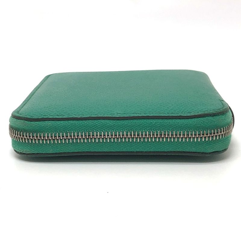 Hermes Bifold Wallet Azap Compact Silk Quin Vaux Epson Verre Jade Green