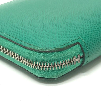 Hermes Bifold Wallet Azap Compact Silk Quin Vaux Epson Verre Jade Green