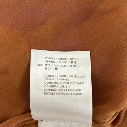 Gucci Sleeveless Shirt Blouse Size 40 M Women - 326664 Zav25 Light Brown Silk