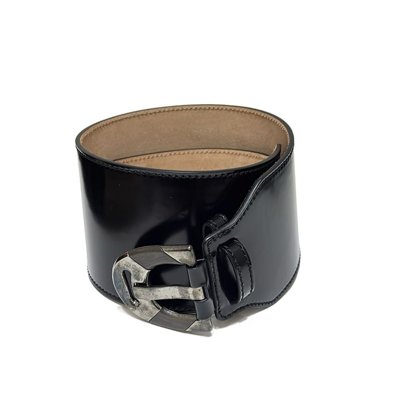 Celine Belt S - Black Corset Leather