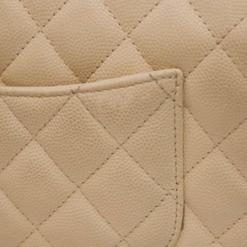 Chanel No 23 A69900 Light Beige Caviar Ghardware Mini Matelass 20 Chain