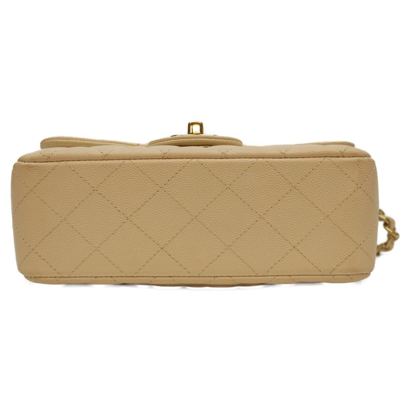 Chanel No 23 A69900 Light Beige Caviar Ghardware Mini Matelass 20 Chain
