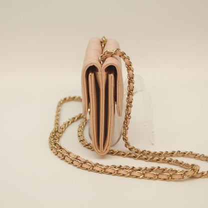 Chanel No 30 Pink Caviar Ghardware Chain Mini Wallet