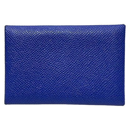 Hermes Business Card Case Calvi Blue