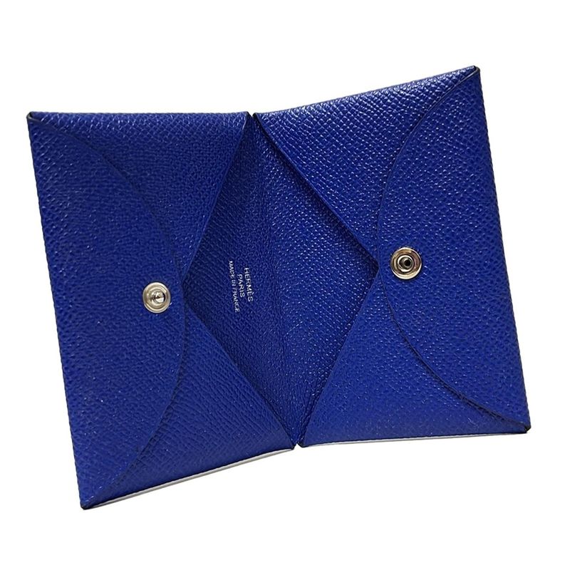 Hermes Business Card Case Calvi Blue
