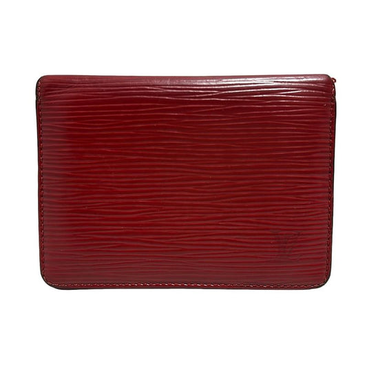 Louis Vuitton Epi Porte 2 Carte Vertical M63207 Castilian Red Leather