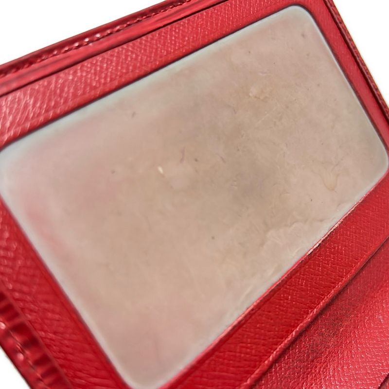 Louis Vuitton Epi Porte 2 Carte Vertical M63207 Castilian Red Leather