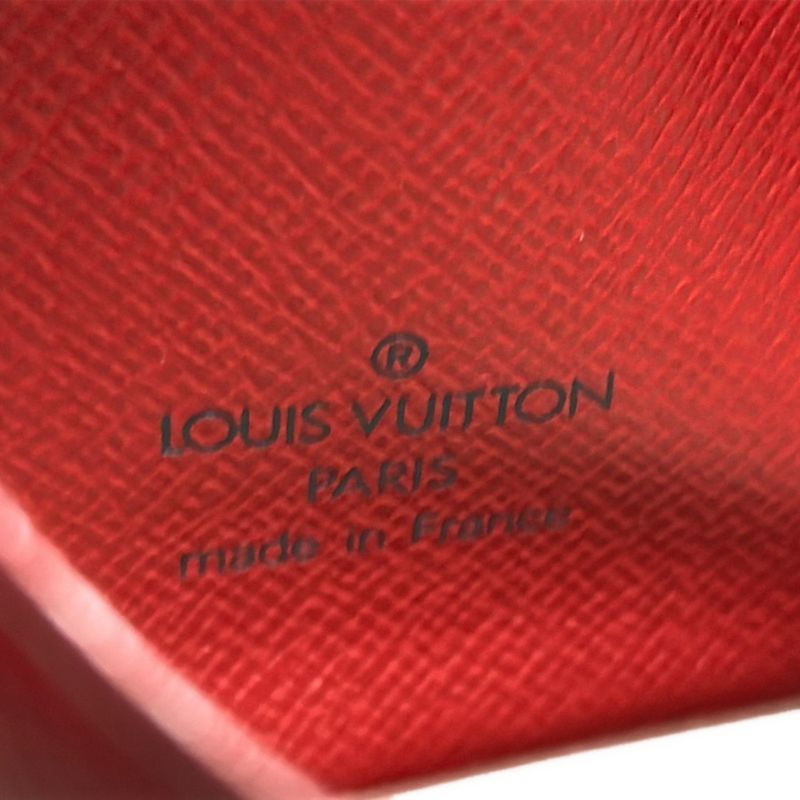 Louis Vuitton Epi Porte 2 Carte Vertical M63207 Castilian Red Leather