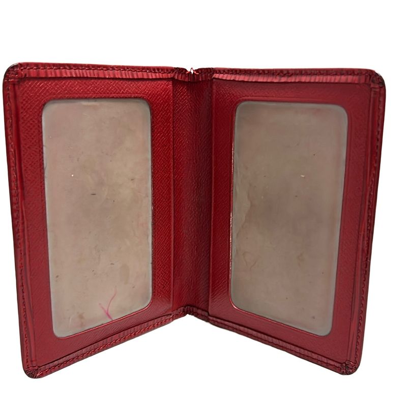 Louis Vuitton Epi Porte 2 Carte Vertical M63207 Castilian Red Leather