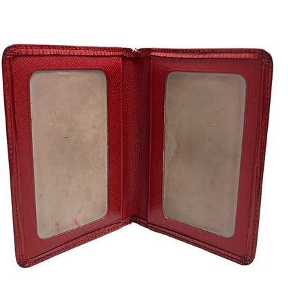 Louis Vuitton Epi Porte 2 Carte Vertical M63207 Castilian Red Leather