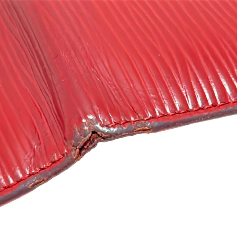 Louis Vuitton Epi Porte 2 Carte Vertical M63207 Castilian Red Leather