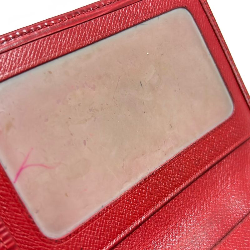 Louis Vuitton Epi Porte 2 Carte Vertical M63207 Castilian Red Leather