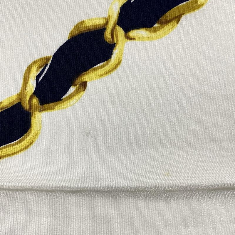 Chanel Scarf - Navy White and Gold Bag Pattern (classic Handbag Matelasse )