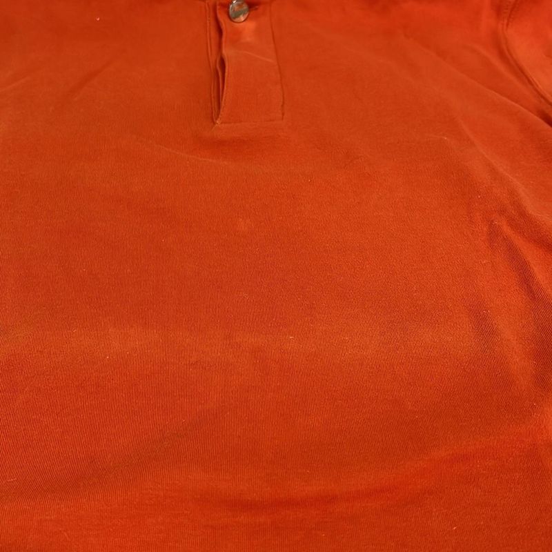 Hermes Short Sleeve Polo Shirt Size S Men's - 3054 Orange and Dark Gray Serie