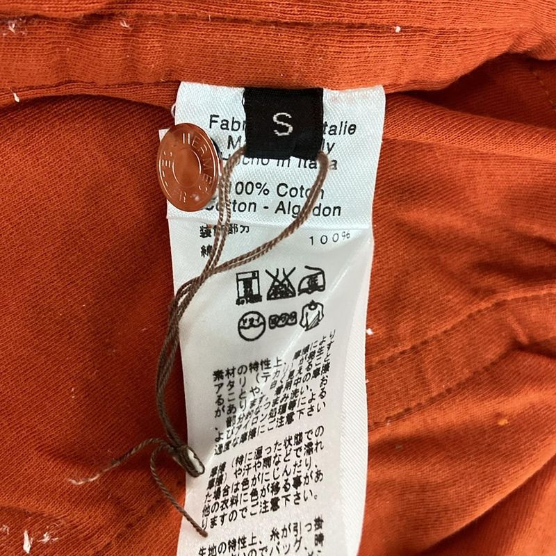 Hermes Short Sleeve Polo Shirt Size S Men's - 3054 Orange and Dark Gray Serie