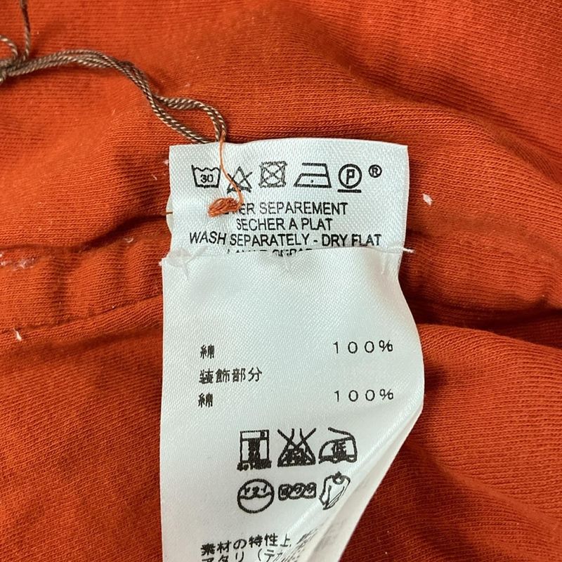 Hermes Short Sleeve Polo Shirt Size S Men's - 3054 Orange and Dark Gray Serie