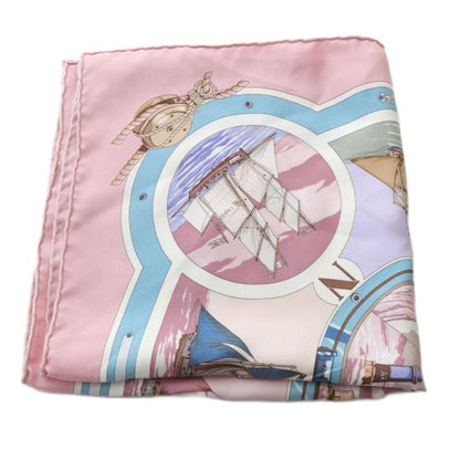 Hermes Aesthetics of Sail Belles Amures Scarf Pink Calais 45