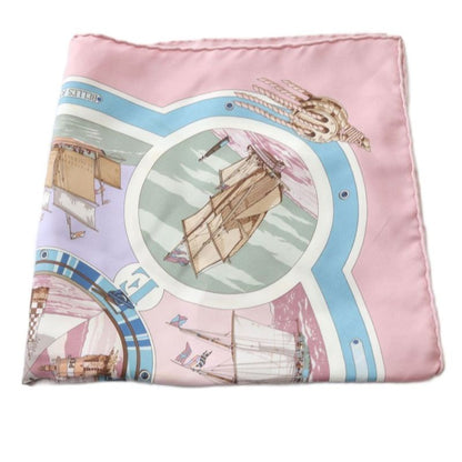 Hermes Aesthetics of Sail Belles Amures Scarf Pink Calais 45