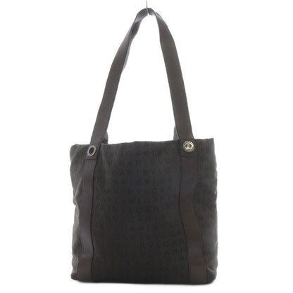 Bvlgari Bvlgari Logomania Canvas Tote Bag Shoulder Bag Dark Brown Yo25