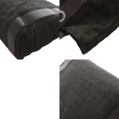 Bvlgari Bvlgari Logomania Canvas Tote Bag Shoulder Bag Dark Brown Yo25