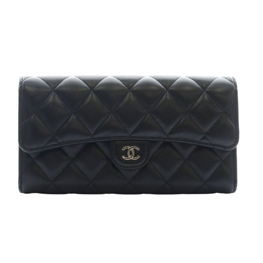 Chanel Classic Long Wallet Long Wallet Flap Matelasse Coco Mark Lambskin 31st