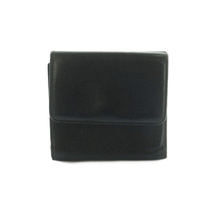 Chanel Wallet Trifold Coin Purse Leather Coco Mark Genuine Leather Black 8 Mi
