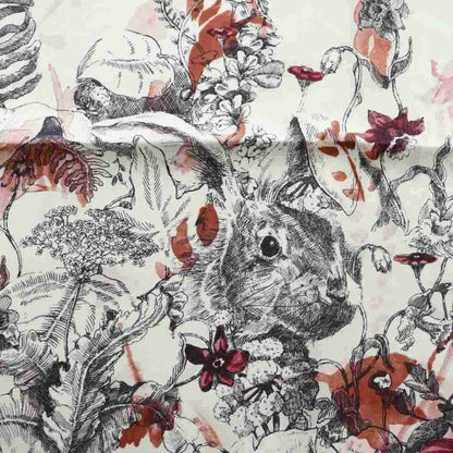 Christian Dior Jardin Magic 70 Square Scarf Silk Floral Pattern Wine Red White