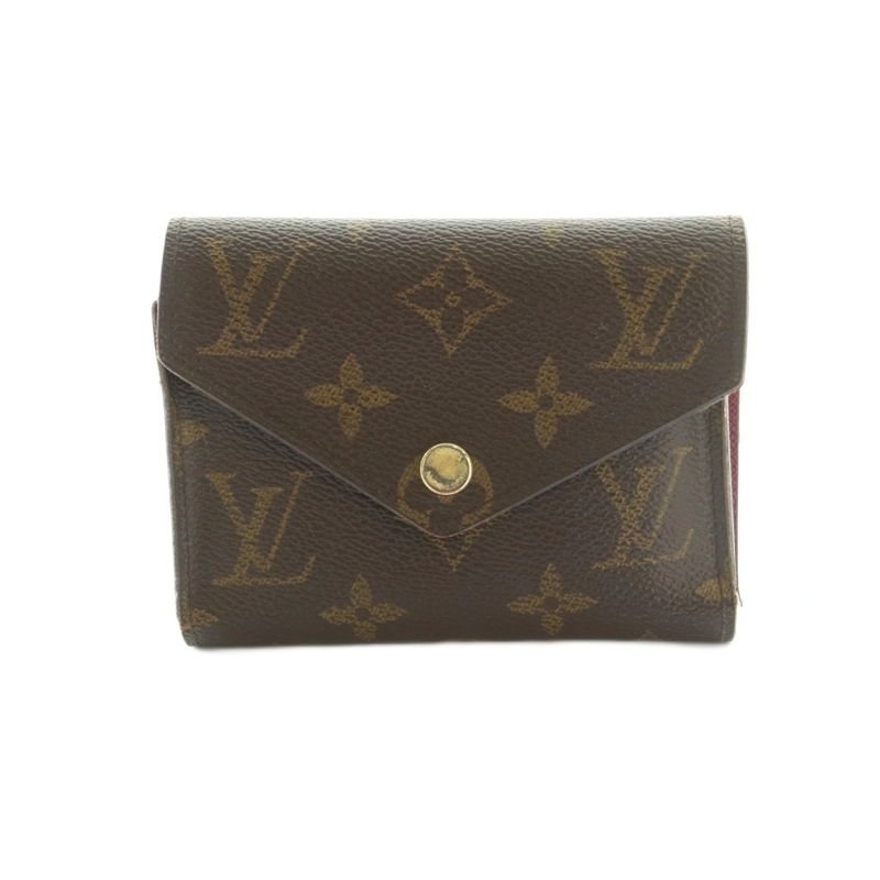 Louis Vuitton Portefeuille Victorine Wallet Trifold Coin Purse Monogram Pattern