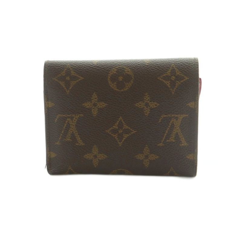 Louis Vuitton Portefeuille Victorine Wallet Trifold Coin Purse Monogram Pattern